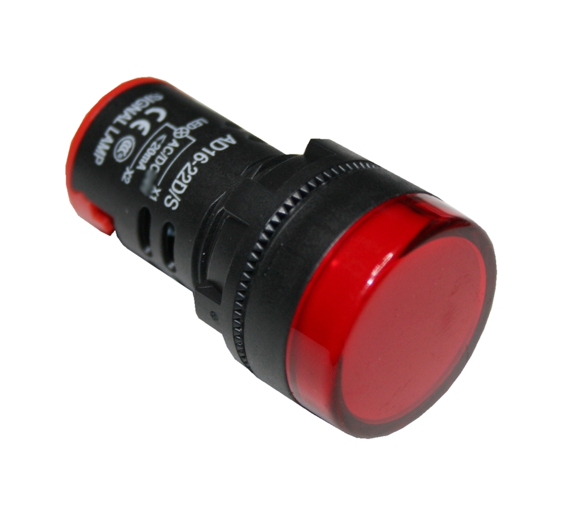 LED Signalleuchte Kontrollleuchte Signallampe rot 12V AC/DC 0085 