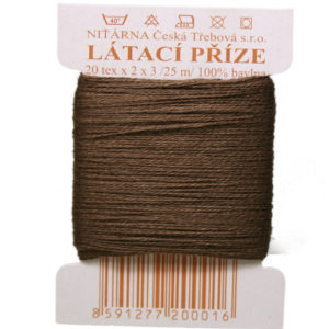 Stopfgarn Stopfwolle Baumwolle Tex 20-2-3 braun 25 m (8884)