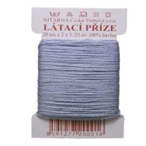 Stopfgarn Stopfwolle Baumwolle Tex 20-2-3 silbergrau 25 m (9514)