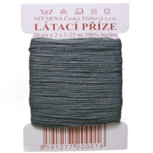 Stopfgarn Stopfwolle Baumwolle Tex 20-2-3 grau 25 m (9954)