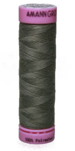 Zwirn 100 % Polyester ASPO PES 120 Amann grau olivgrau 100 m (0373)
