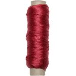 Sattlergarn Zwirn 14x2x3 Polyester 50 m rot Ø 0,3mm (5009)