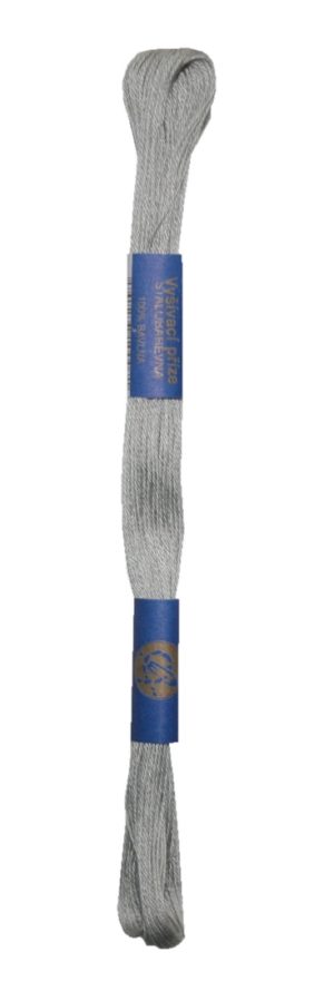 Stickgarn Stickfaden Knüpfgarn Baumwolle 15 m silbergrau (8122)