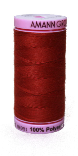 Zwirn 100 % Polyester ASPO PES 120 Amann bordeaux weinrot 500 m (0105)