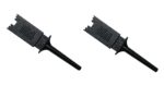Mini Prüf-Clip Abgreifklemme Prüfspitze schwarz 2 Stück (0298)