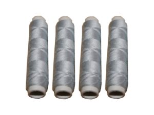 Nähmaschinen Nähgarn 200 m 4 x 50m Polyester 40/2 silbergrau (1002)