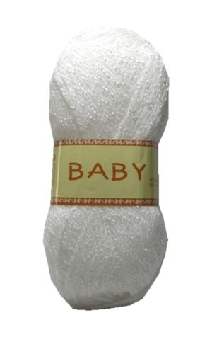 Strickgarn Häkelgarn BABY 50 g weiß (0002)