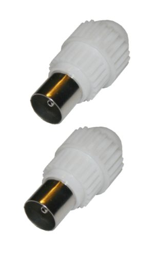 Koaxialstecker 9,5mm männlich 2 Stück (0000)