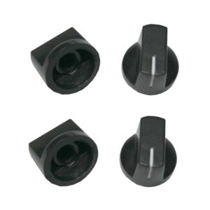 Drehknopf Geräteknopf Potiknopf 6mm schwarz 4 Stück (0070)