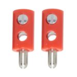 Zwergstecker HO-Stecker Querlochstecker 2,6 mm rot 2 Stück (0879)