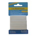Gummilitze Gummiband Band-Elastic 2m 20mm weiß (1009)