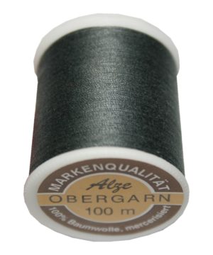 Nähmaschinen Obergarn Nähgarn 100m Baumwolle 50/3 anthrazit (1008)