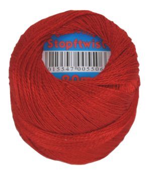 Stopftwist Stopfgarn Baumwolle 8-fach mercerisiert 20 m rot (0883)