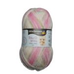 Strickgarn Garn Bravo Baby 50g 185m rose grün weiß (0196)