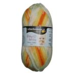 Strickgarn Garn Bravo Baby 50g 185m gelb orange weiß (0197)