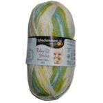 Strickgarn Garn Bravo Baby 50g 185m grün blau weiß (0199)
