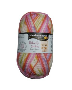 Strickgarn Garn Bravo Baby 50g 185m orange rosa grün (0198)