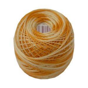 PERLOVKA Kreuzstichgarn Baumwolle Perlgarn 85m orange ombre (1215)