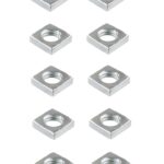 Vierkantmutter Mutter M2,5 Stahl verzinkt DIN 562 10 Stück (0381)