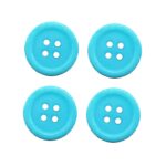 Knopf Knöpfe 30mm 4 loch türkis 4 Stück (0144)