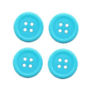 Knopf Knöpfe 30mm 4 loch türkis 4 Stück (0144)