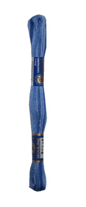 Stickgarn Stickfaden Mouline 100% Baumwolle 8 m blau ombre (5538)
