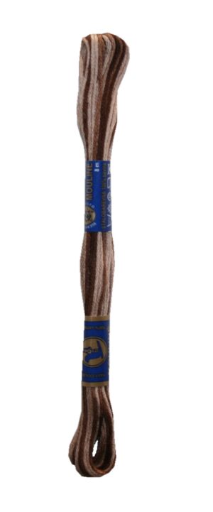 Stickgarn Stickfaden Mouline 100% Baumwolle 8 m braun ombre (7839)