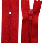 Reißverschluss 17 cm spiralformig 4 mm nicht trennbar rot (1704)