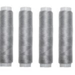 Nähmaschinen Nähgarn 200 m 4 x 50m Polyester 40/2 grau (1003)