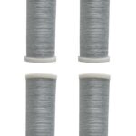 Nähmaschinen Nähgarn 400m 4 x 100m Polyester 40/2 grau (1005)