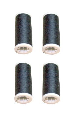 Nähmaschinen Nähgarn 400m 4 x 100m Polyester 40/2 grau schwarz (1012)