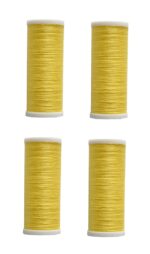 Nähmaschinen Nähgarn 400 m 4 x 100 m Polyester 40/2 gelb (1079)