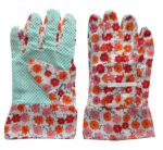 Gartenhandschuhe Damen universal rote Blumen (9292)