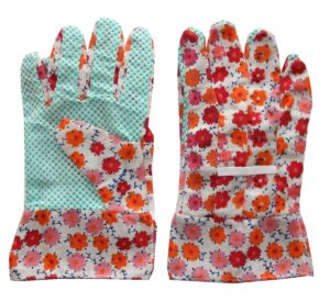 Gartenhandschuhe Damen universal rote Blumen (9292)