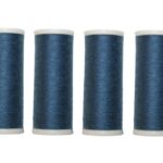 Nähmaschinen Nähgarn 400m 4 x 100m Polyester 40/2 blau (1021)