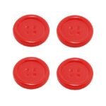 Knopf Knöpfe 25mm 4 loch rot 4 Stück (0119)