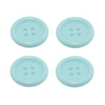 Knopf Knöpfe 25mm 4 loch hellblau 4 Stück (0124)