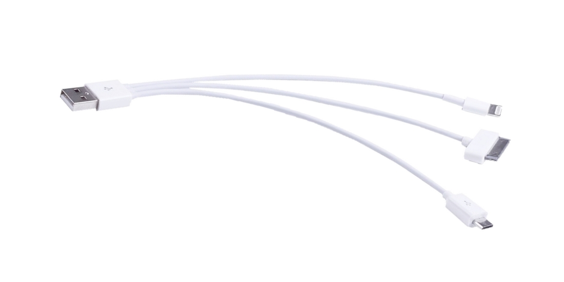 USB Ladekabel 3 in 1 für iPhone 6/5/4 iPad 4/3/2/1 Samsung 20cm weiß (0019) USB Ladekabel 3 in 1 für iPhone 6/5/4 iPad 4/3/2/1 Samsung 20cm weiß (0019)