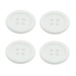 Knopf Knöpfe 25mm 4 loch weiß 4 Stück (0118)