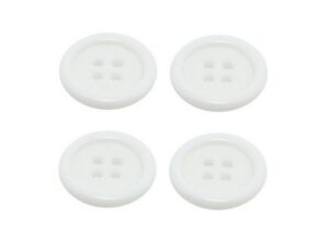 Knopf Knöpfe 25mm 4 loch weiß 4 Stück (0118)