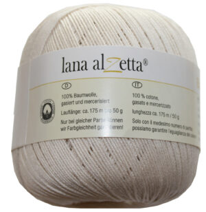 Strickgarn Häkelgarn 100% Baumwolle 50 g ecru hellbeige (4022)