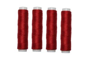 Nähmaschinen Nähgarn 200 m 4 x 50m Polyester 40/2 rot (1065)