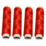 Nähmaschinen Nähgarn 200 m 4 x 50m Polyester 40/2 rot (1069)
