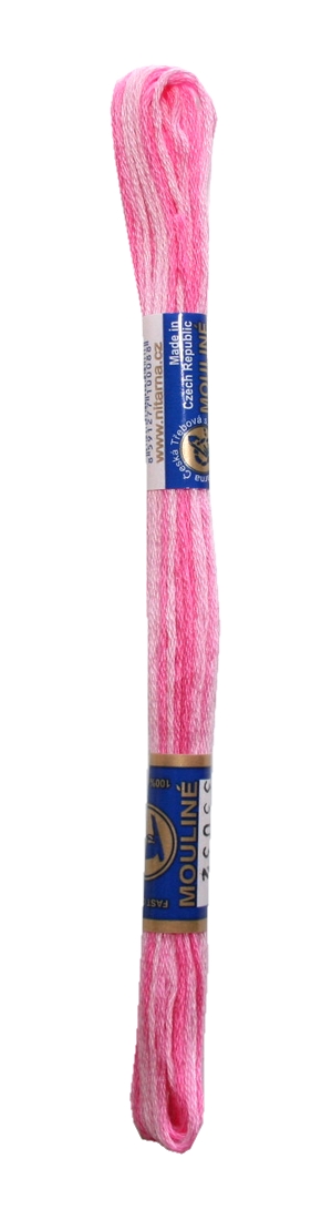 Stickgarn Stickfaden Mouline 100% Baumwolle 8 m rosa ombre (3303)