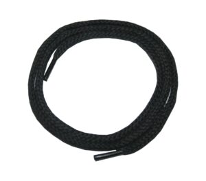 Schuhband Schnürsenkel 1 Paar Baumwolle 60 cm Kordel rund schwarz (0045)