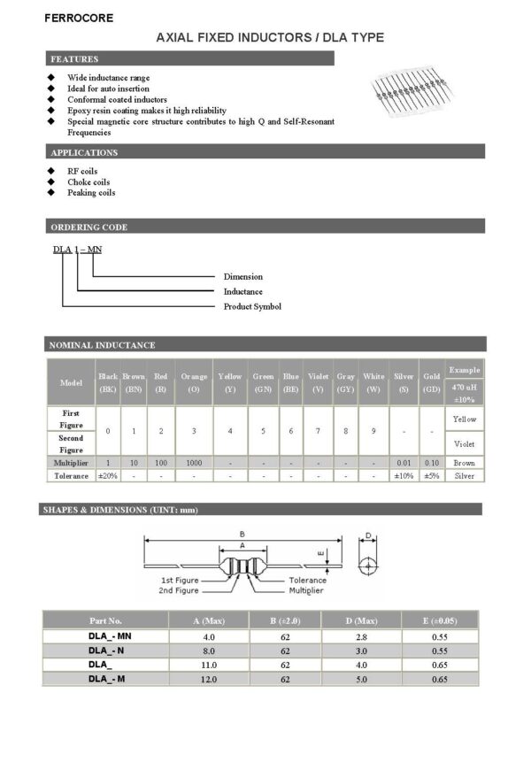 Drosselspule Drossel Induktivität Axial 22 µH THT 5 Stück (0012)