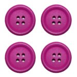 Knopf Holzknopf 20mm 4 loch pink 4 Stück (0060)