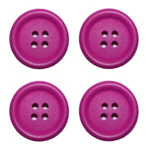 Knopf Holzknopf 20mm 4 loch pink 4 Stück (0060)