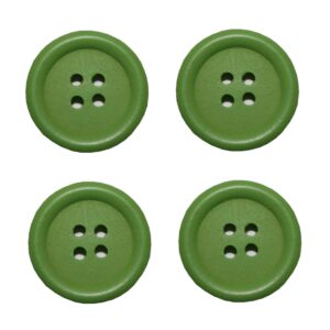 Knopf Holzknopf 20mm 4 loch grün 4 Stück (0061)
