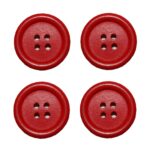 Knopf Holzknopf 20mm 4 loch Holz 4 Stück (0062)